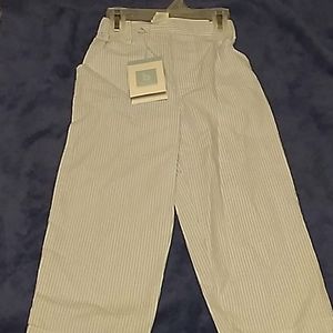 Blue and white striped pants for children